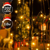 202 LED Outdoor Christmas Tree Lights – Warm White, 1.8m